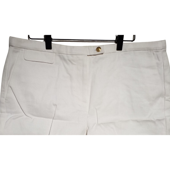 J Crew 3" Suit Short White Linen Blend Slant Pockets Size 14 NWOT - Picture 2 of 6